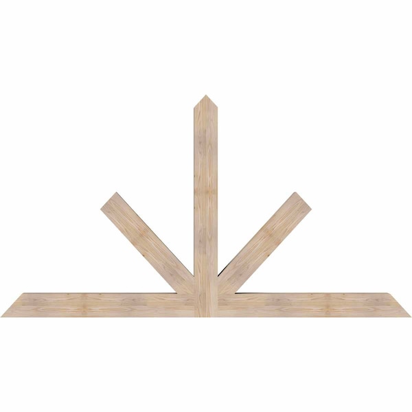 Ekena Millwork Saratoga Smooth Timber Gable Bracket, Douglas Fir, 96"W x 52"H x 5 1/2"D x 5 1/2"F, 13/12 Pitch GBW096X52X0606SAR00SDF - main